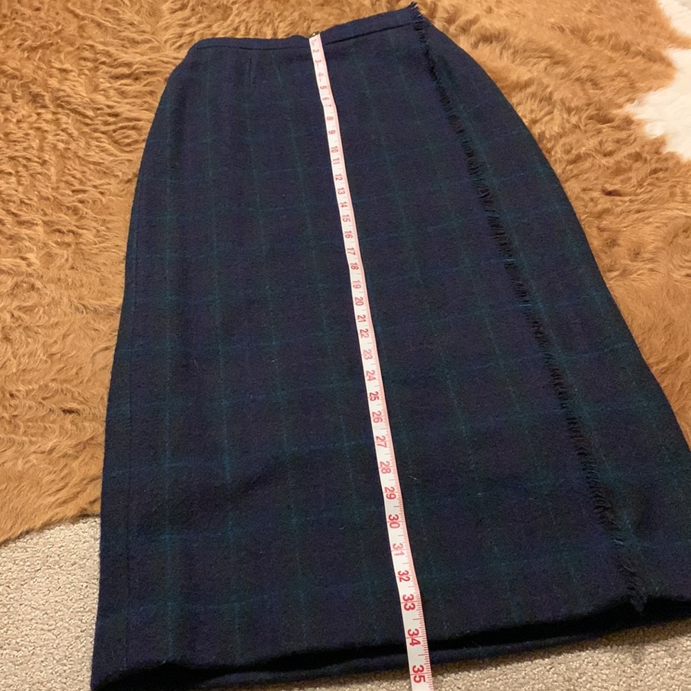 Ralph Lauren Navy and Green Plaid Maxi Skirt - Picture 16 of 16